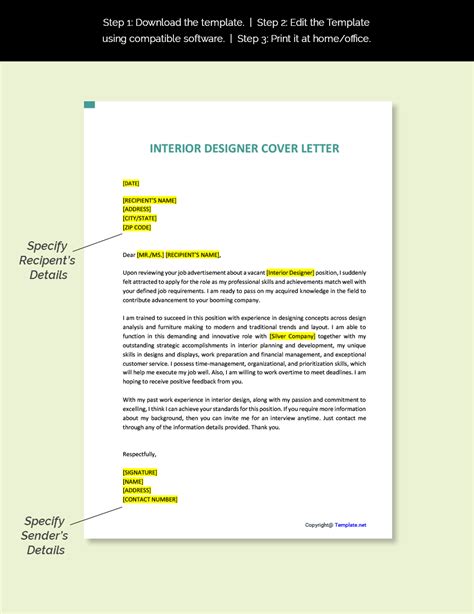Sample Image for Interior Design Cover Letter